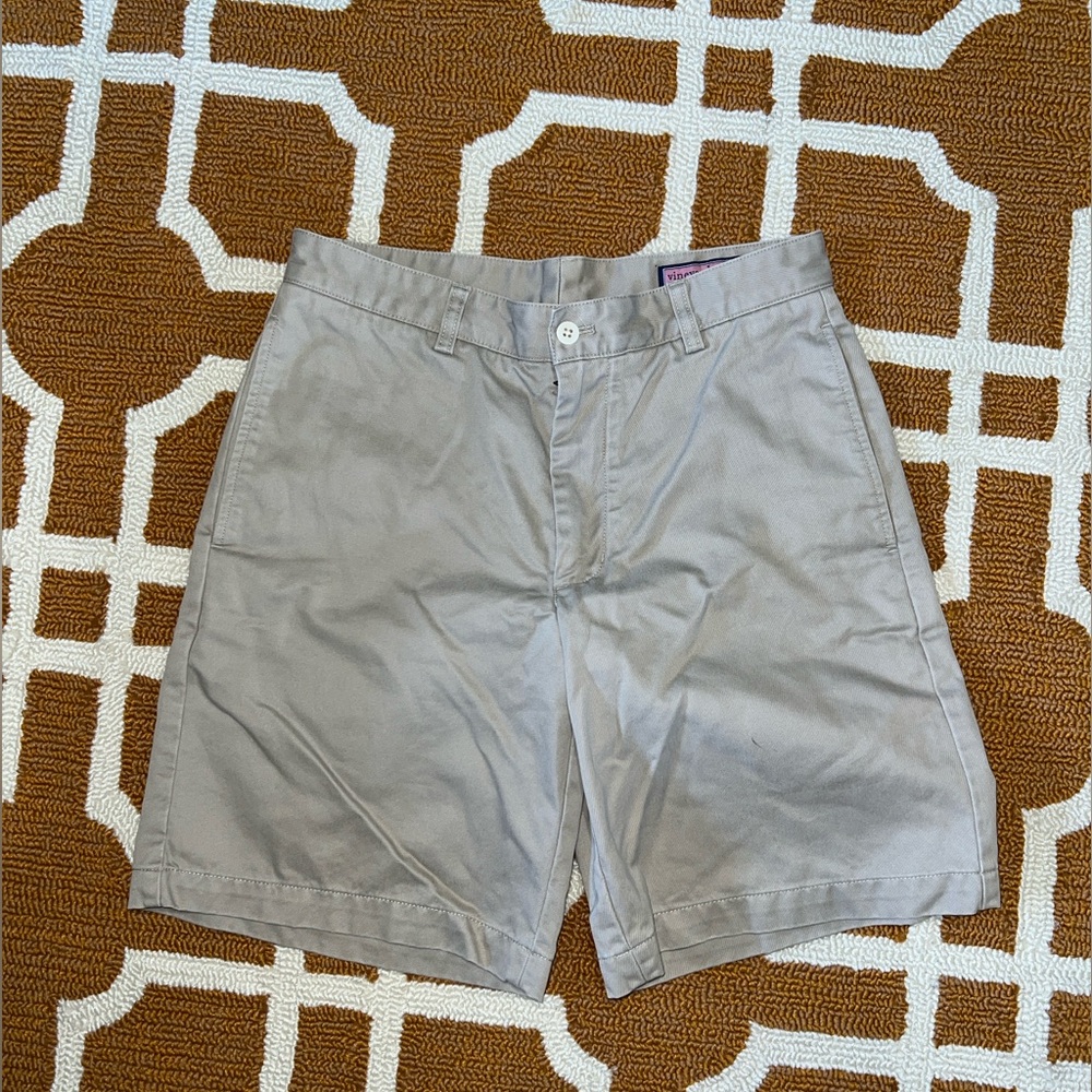 Vineyard Vines Mens Club Shorts Sz 30 Beige Tan Flat Style Khaki EUC
